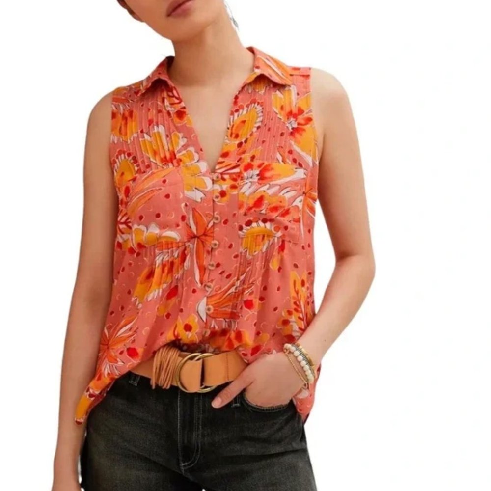 Vera for Anthropologie Sleeveless Blouse